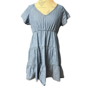 Derek Heart Large Blue Jean Denim Babydoll Dress